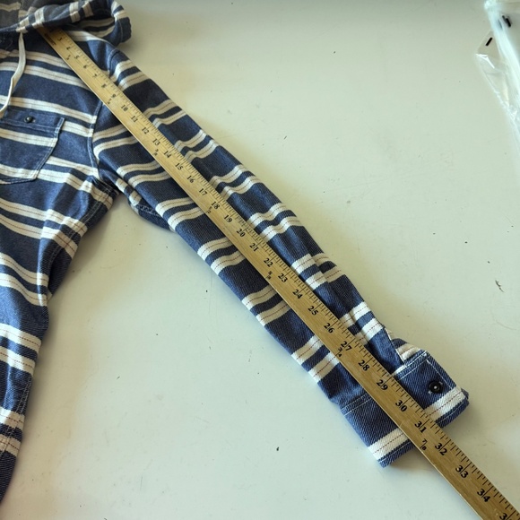 Johnnie-O Surf Flannel Horizon Blue Pullover Active Hull Hoodie Mens Medium - Picture 7 of 9